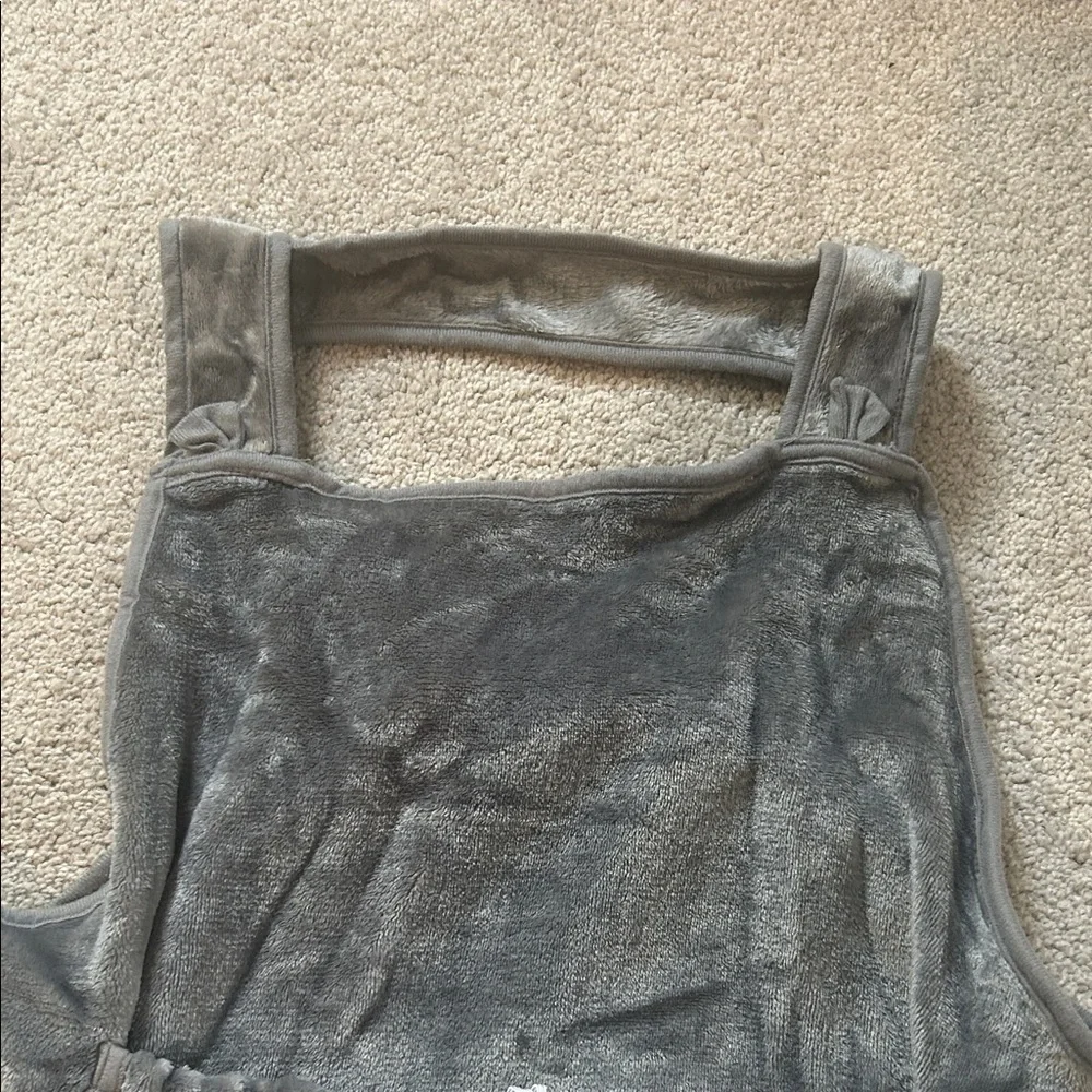 Gray Plush Pet Carrier Apron